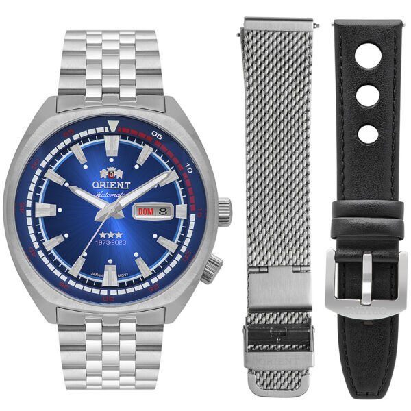 Orient 3 Estrelas 50 anos F49SS029 azul Limited edition - Image 5