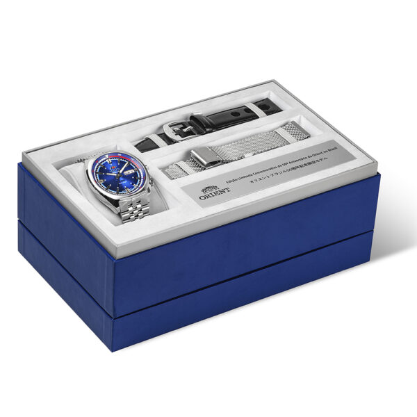Orient 3 Estrelas 50 anos F49SS029 azul Limited edition - Image 7